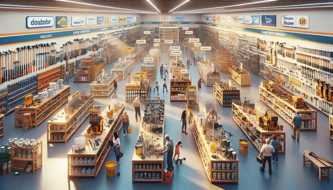 Tipos de produtos disponíveis nas lojas de ferragens